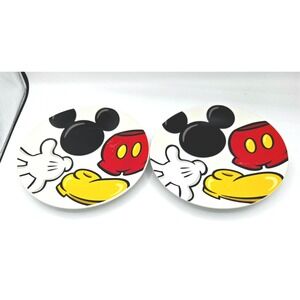 Pair of Disney Parks Mickey Mouse 8" Ceramic Plates‎